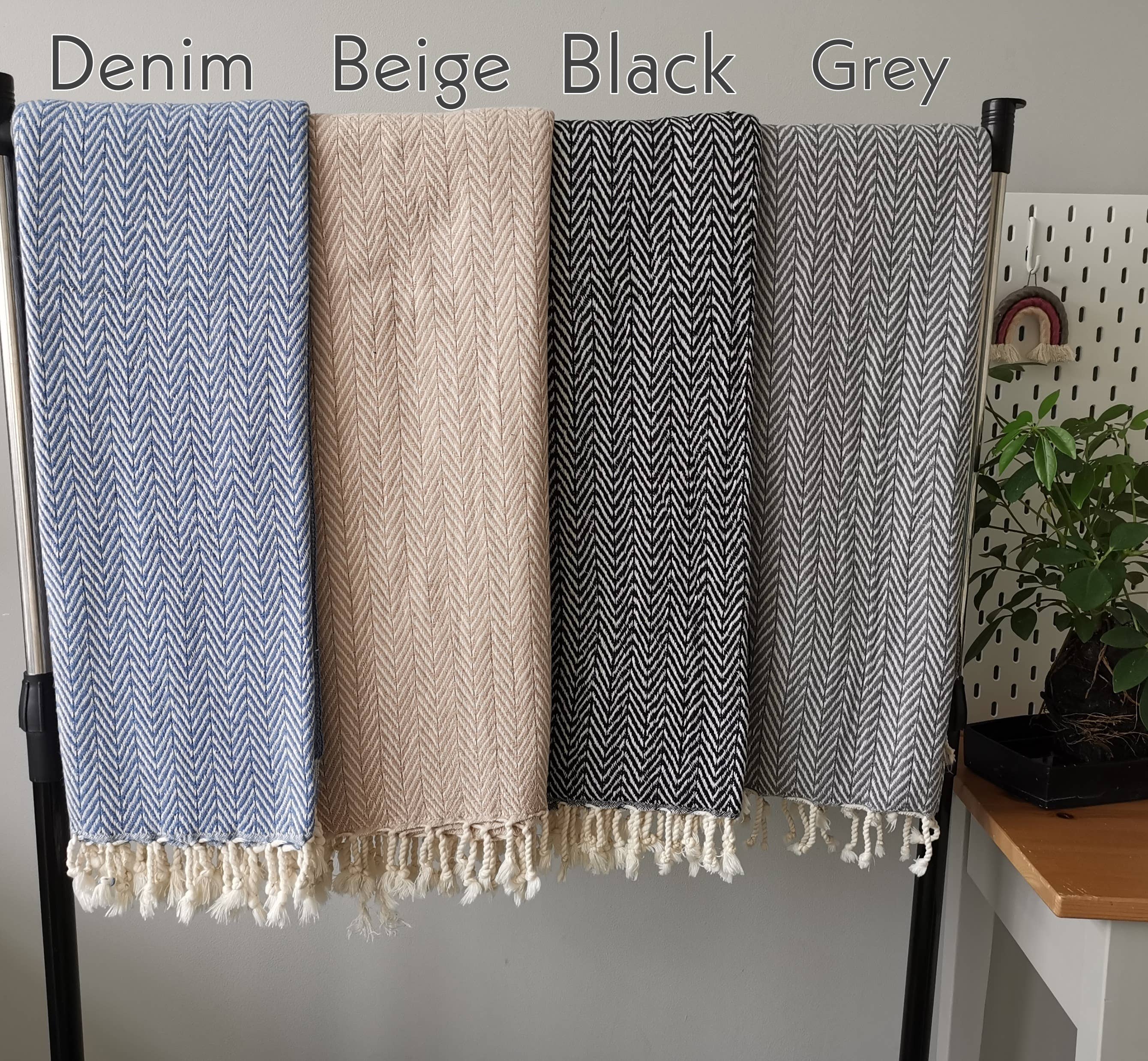 Buluty - Vente Plaids - PLAID TURC, COUVERTURE, ÉCHARPE, CHÂLE EN COTON DOUX DE PREMIÈRE QUALITÉ7