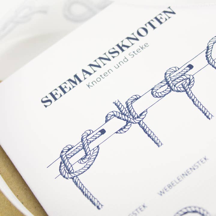 Bow & Hummingbird - Wholesale Everyday Greeting Card - Maritime Greeting Card Sailor's Knot, DIN A61