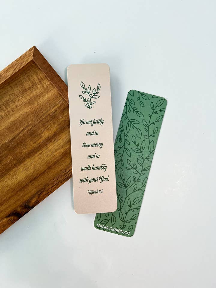 Micah 6:8 Verse Bookmarks for wholesale by Nadia Design Co