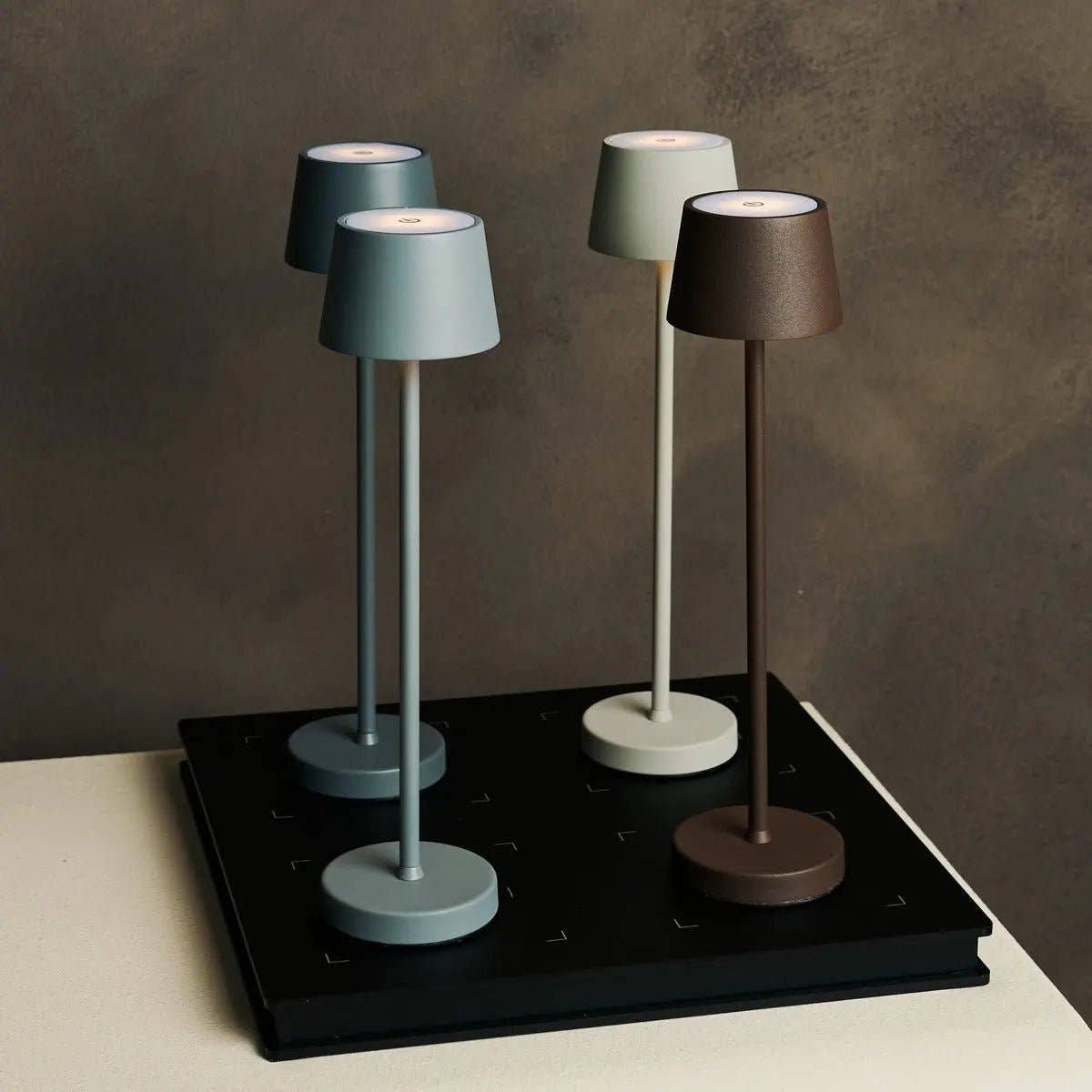Tavellio - Wholesale Accent/Desk Lamp - Vondel Mini Stone Grey Cordless Lamp | Dimmable & Perfect for Hospitality Industry10