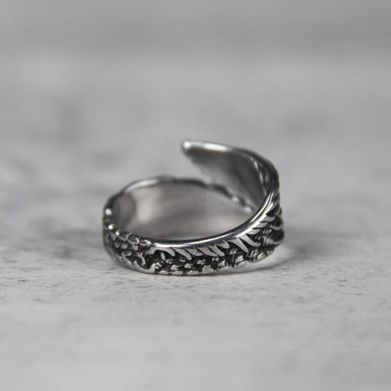 Silver Fashion Angle Wings Ring for wholesale on Faire3