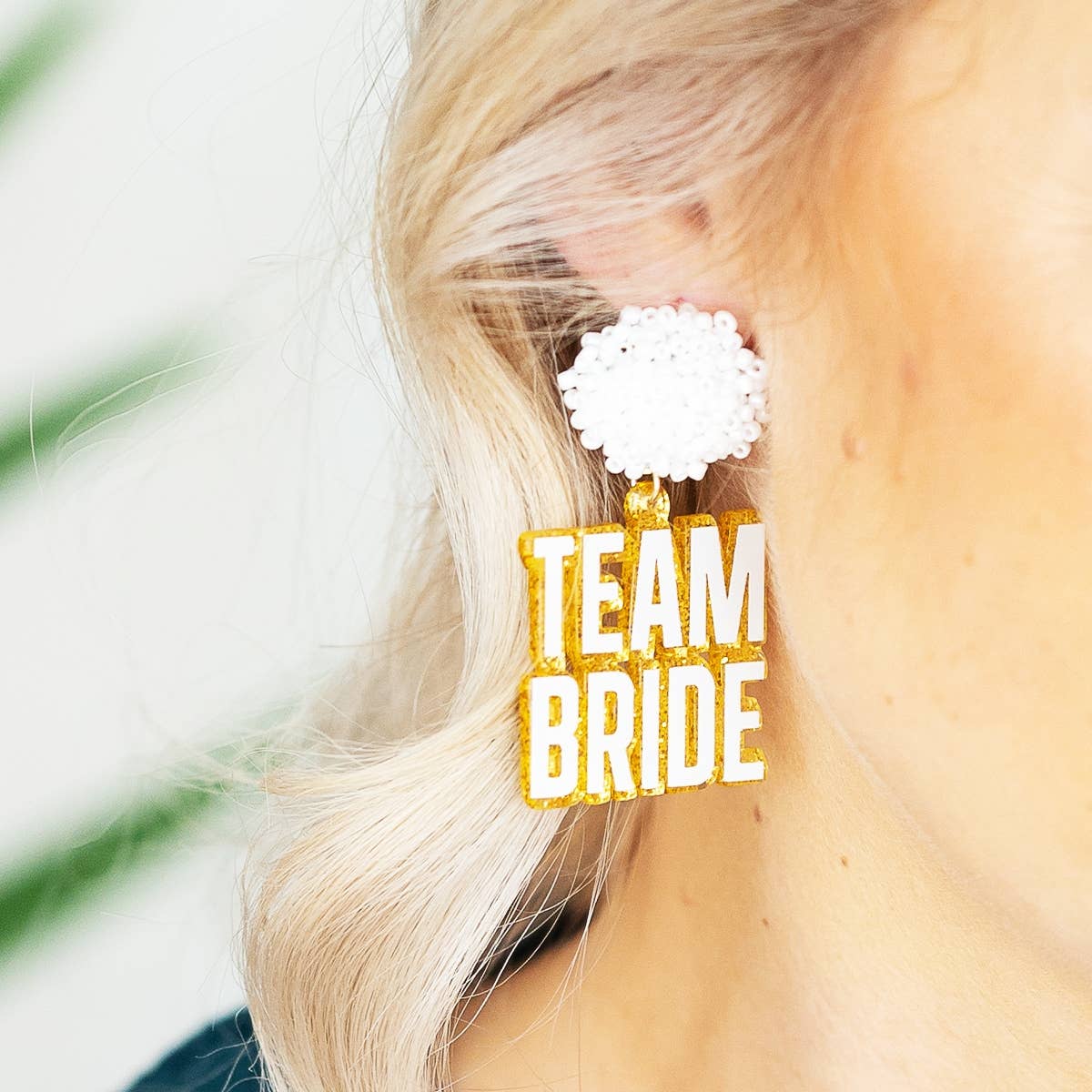 Viv&Lou - Wholesale Dangle Earrings - Gold Team Bride Earrings2
