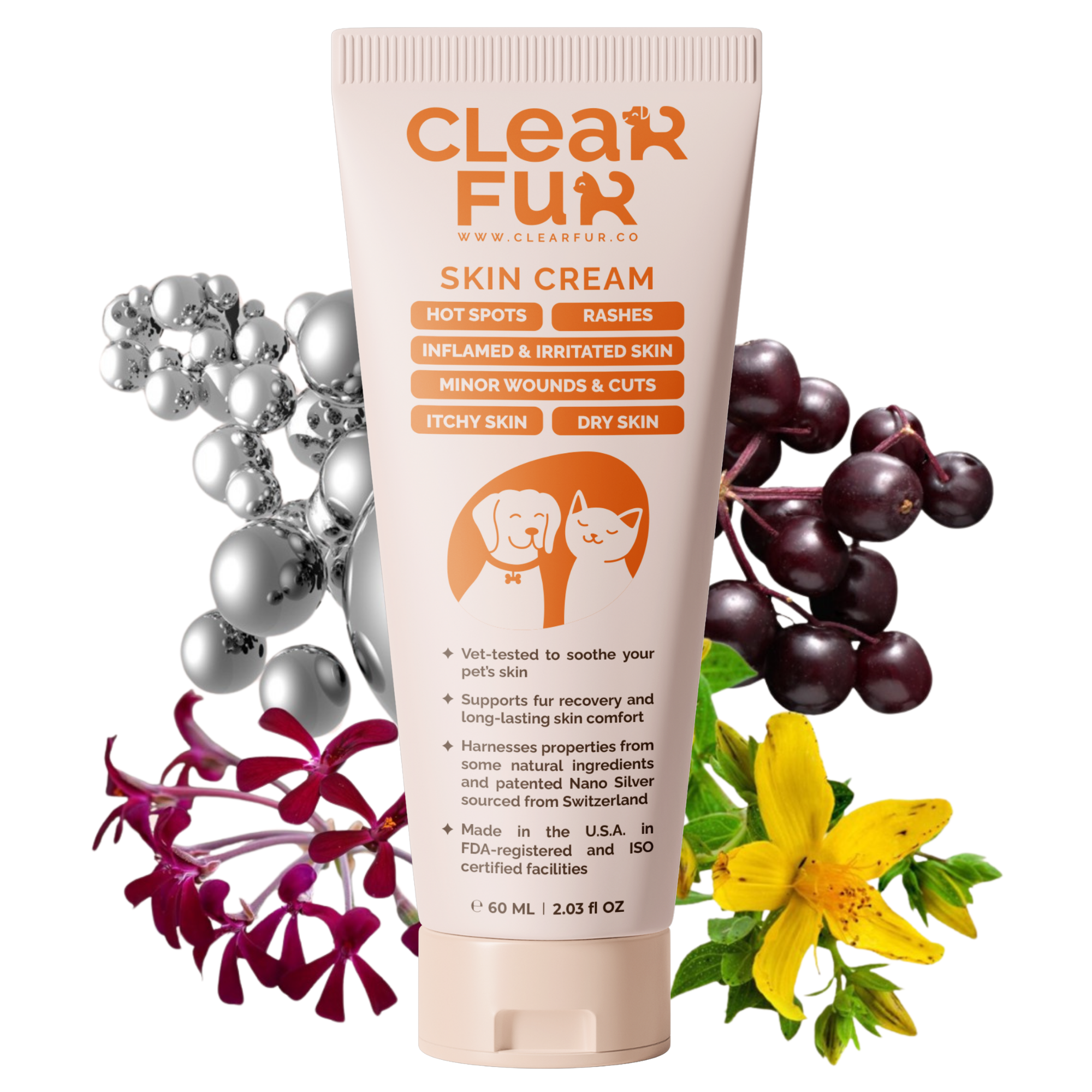 ClearFur - Wholesale Pet Paw Protection - Hot Spot & Itch Relief Cream for Dogs & Cats 2oz19