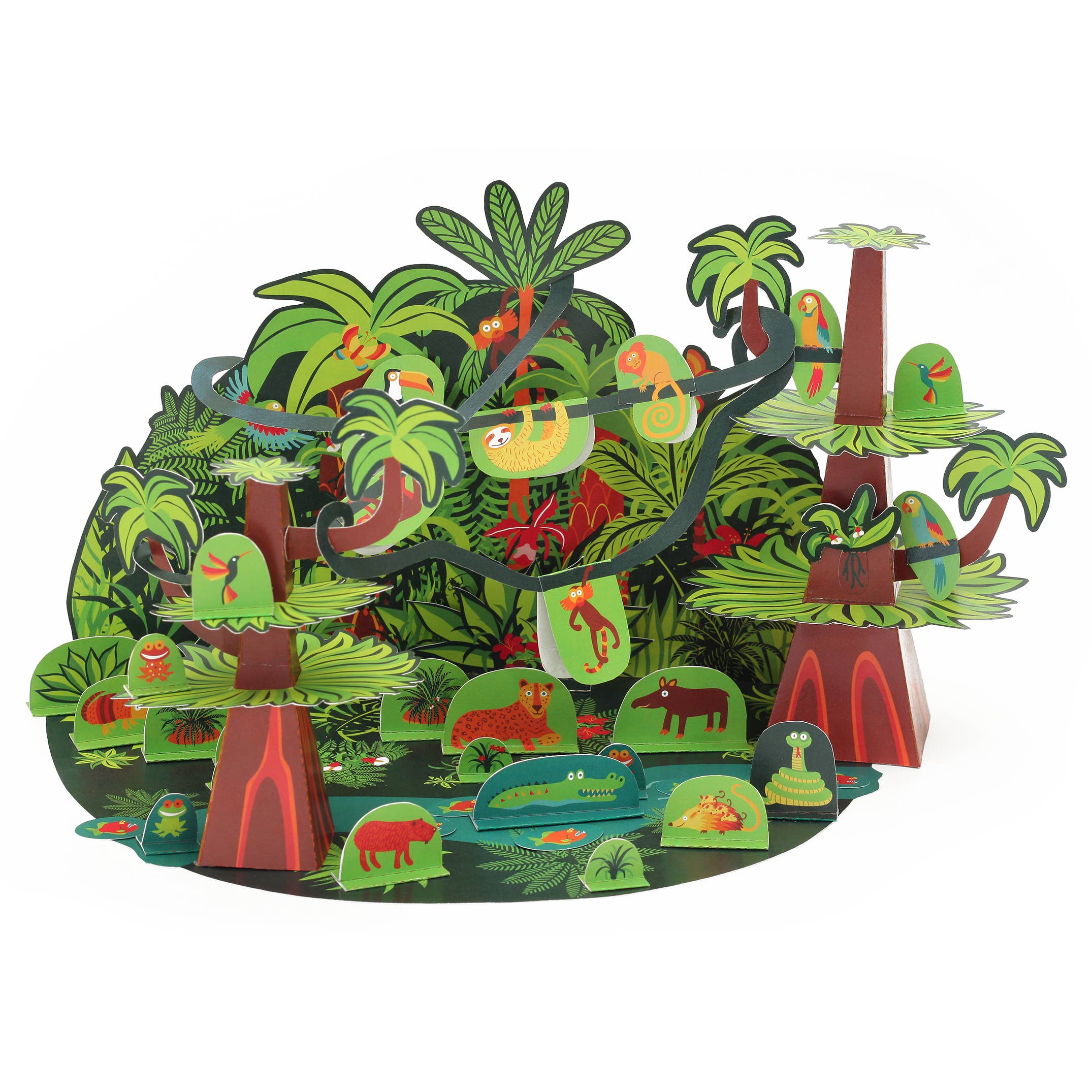 pukaca - Wholesale Toy Set - Kids - Tropical Forest Paper Toy5