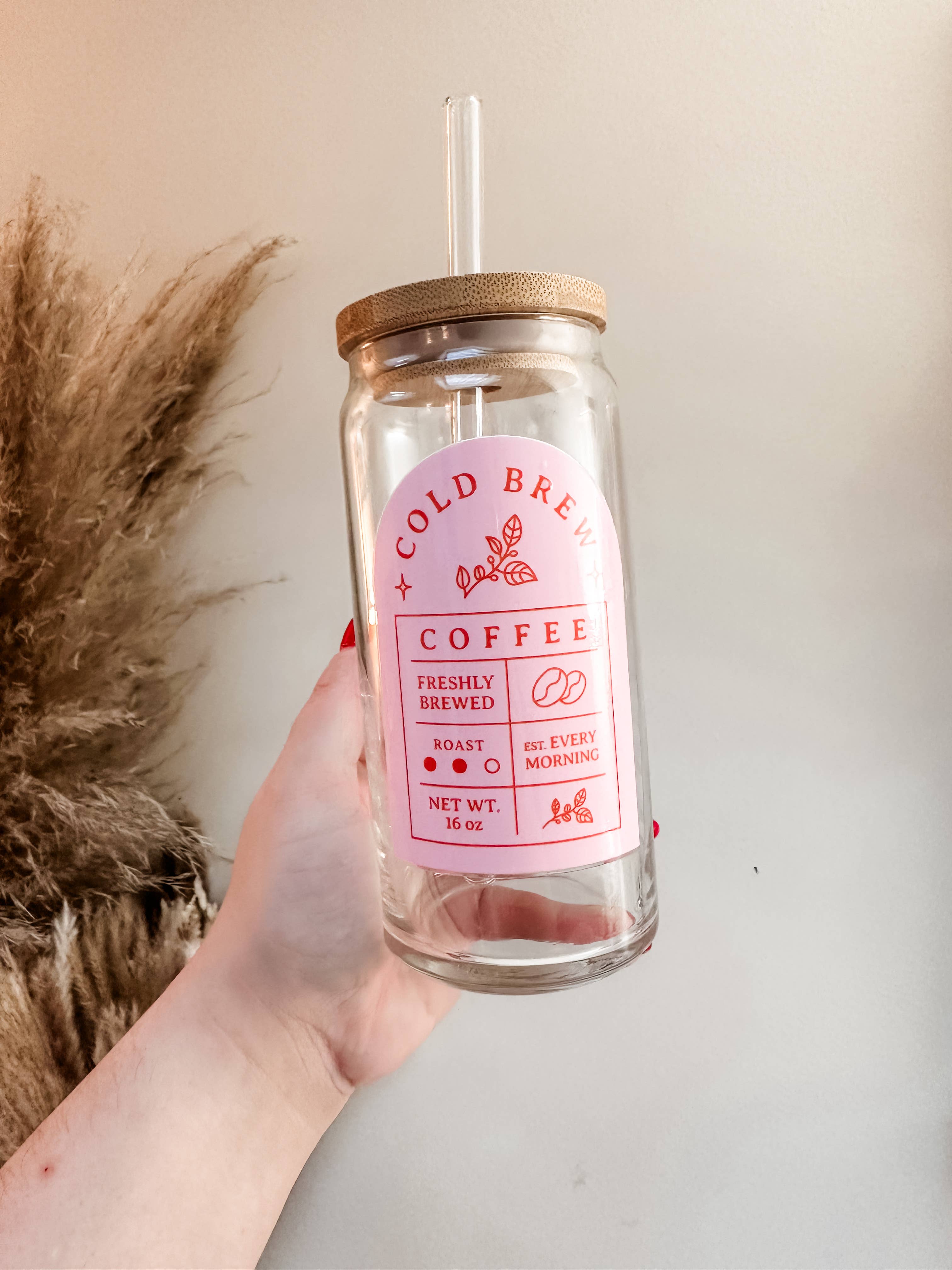 Powered By Daisies - Venta al por mayor Vaso/copa - Vaso de vidrio para café cold brew0