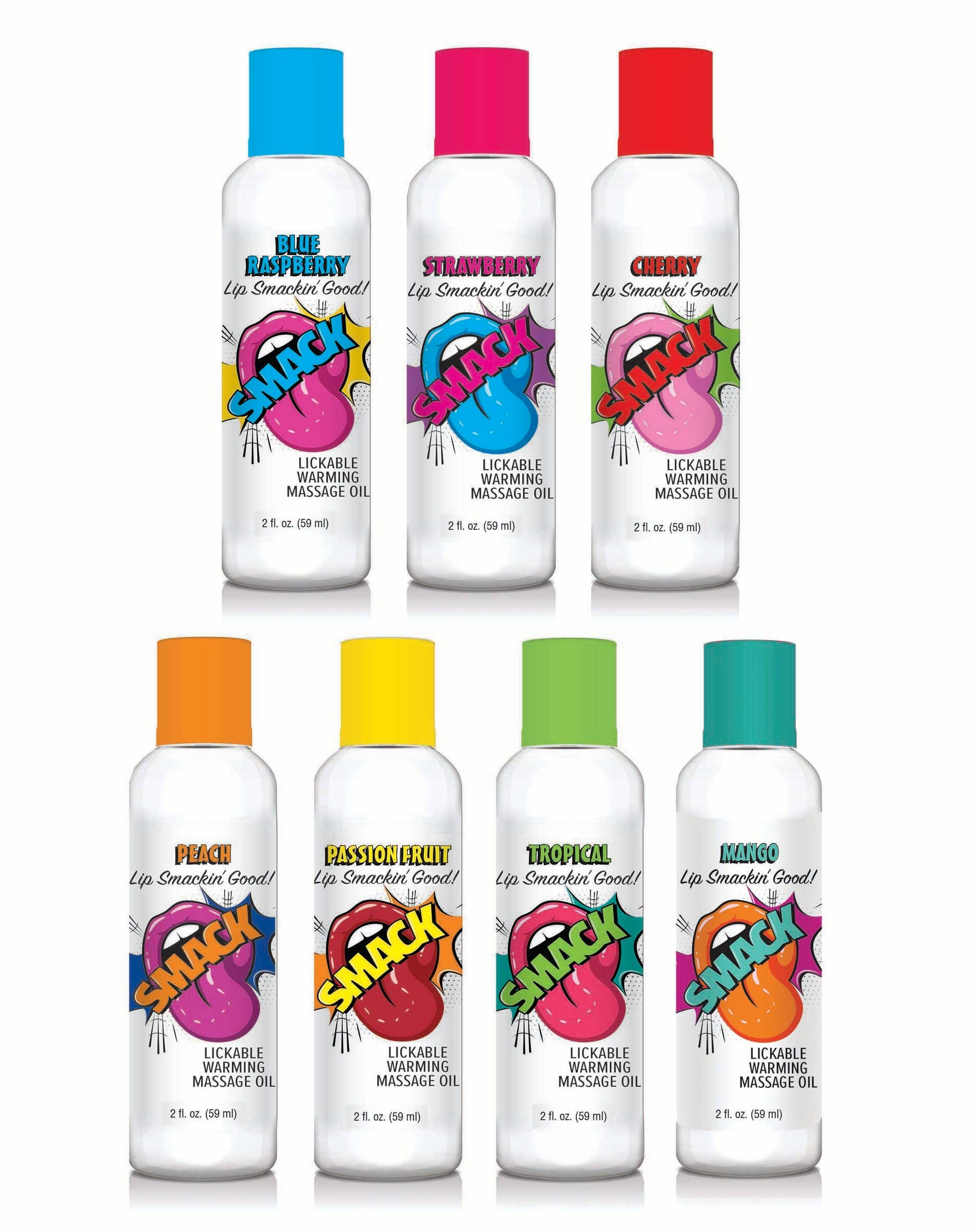 Little Genie Productions - Wholesale Massage Oil/Gel - Smack Warming & Lickable Massage Oil - Strawberry 2oz 🍓1