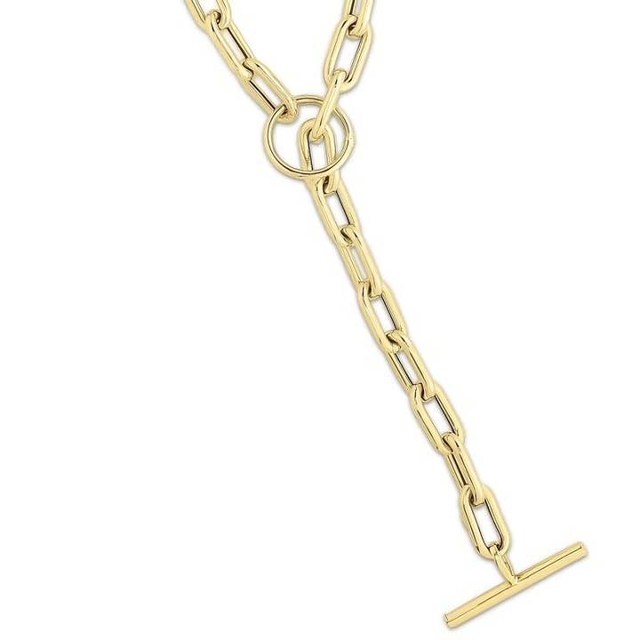 PureYou Jewelry - Wholesale Link & Chain Bracelet - 14K Gold Paperclip Chain Bracelet, Gold Toggle Bracelet1
