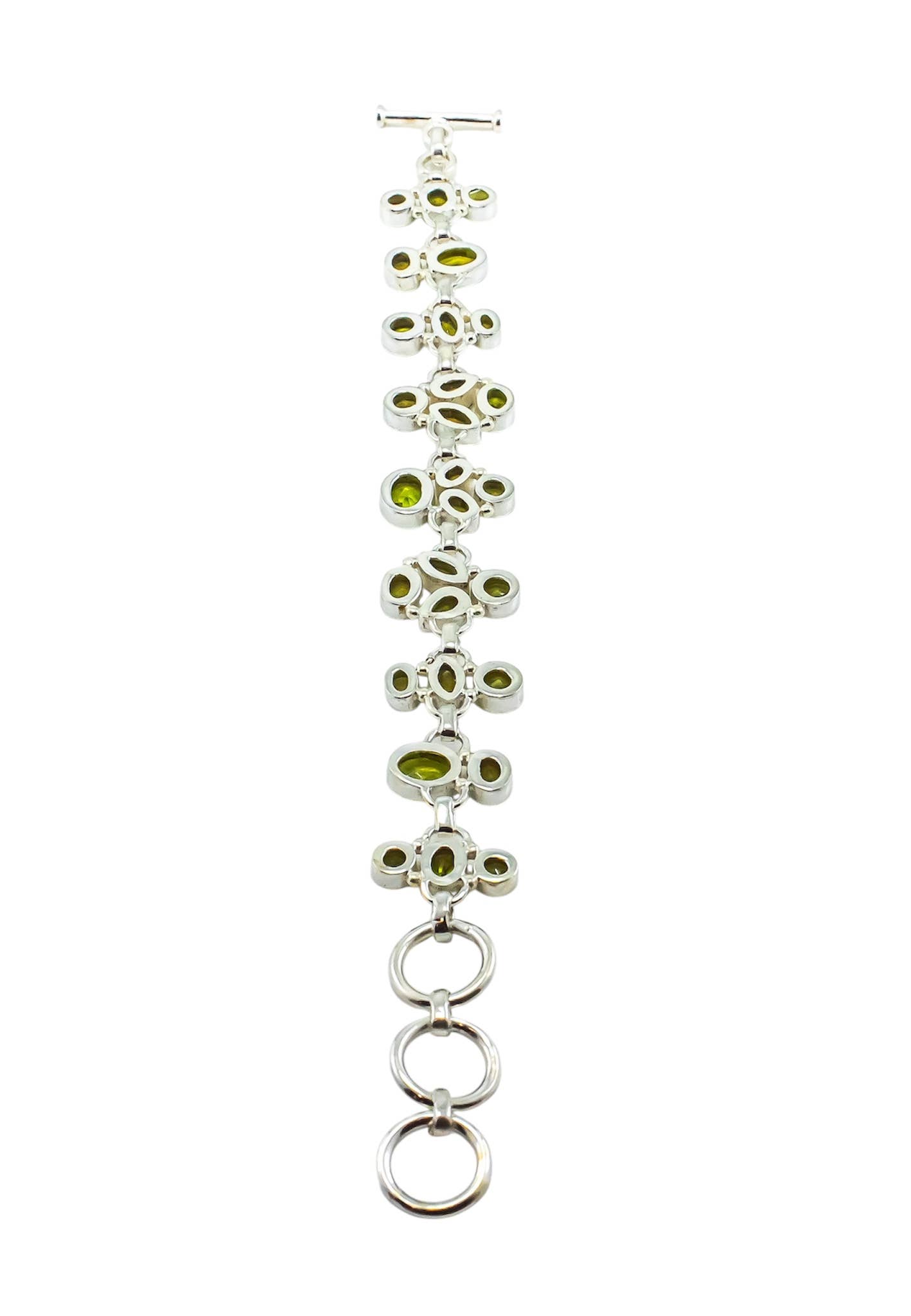 Quasar Gems USA – wholesale Link & chain bracelet – Peridot Bracelet Sterling Silver Adjustable3