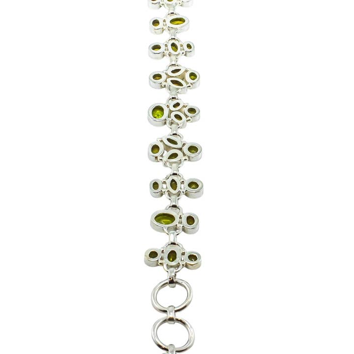 Quasar Gems USA – wholesale Link & chain bracelet – Peridot Bracelet Sterling Silver Adjustable3