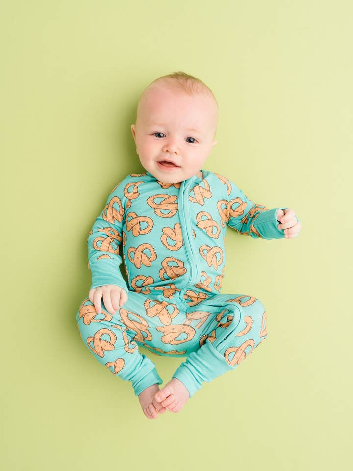 Little One Shop - Wholesale Sleepsuit - Baby - Pretzel Party Bamboo Sleeper