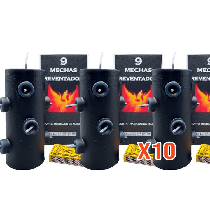 Lot 9 Black Wicks for wholesale by VELAS SORT DESDE 1999 SCP