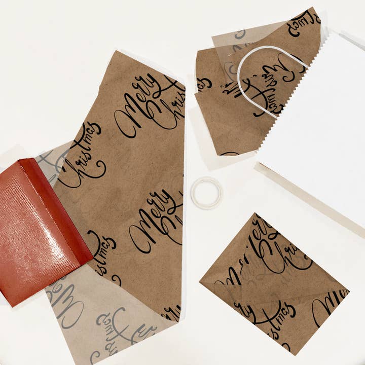 Eleven Fashion - Vendita all'ingrosso Carta velina - Carta velina stampata Merry Christmas Kraft Designer