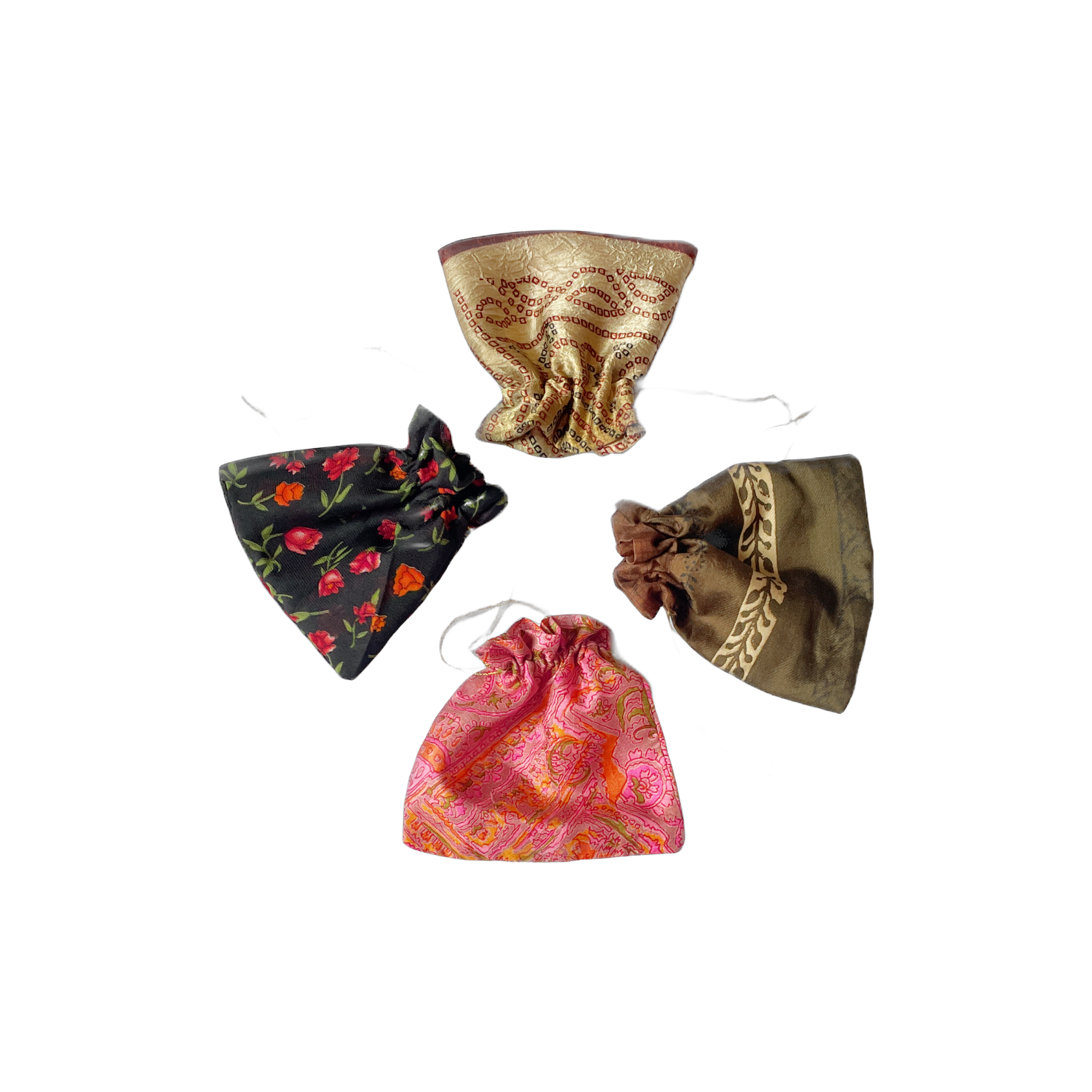 Hopes Unlimited - Wholesale Gift Bag - Sari Drawstring Gift Bag2