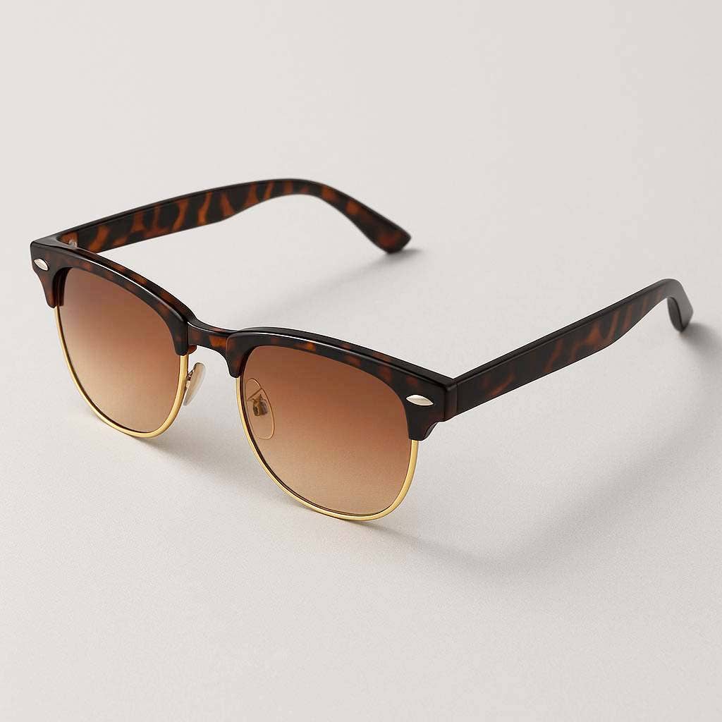NHP International – wholesale Sunglasses – Women's – Brown clubmaster 'Distressed' sunglasses 2204-021