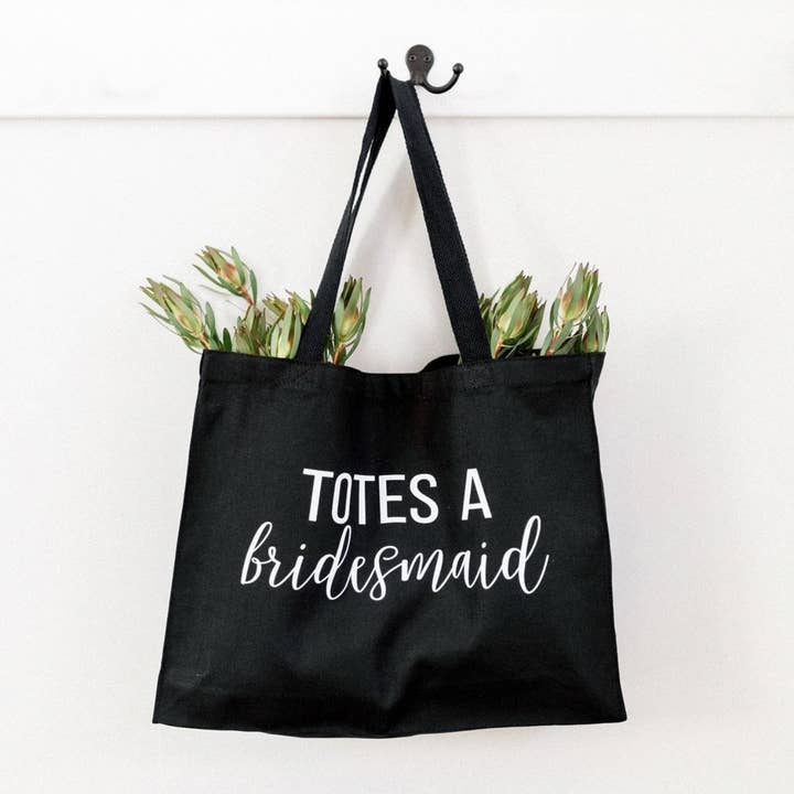 Totes a Bridesmaid Bridal Party Canvas Tote Bags for wholesale by RichDesignCo