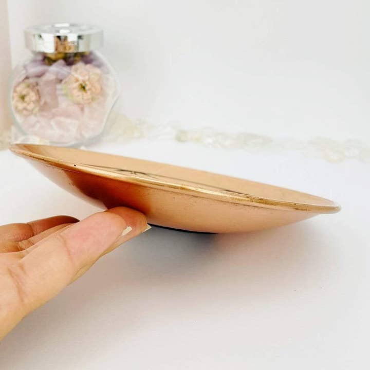 Rock Paradise - Wholesale Decorative Plate/Dish/Bowl - Crystal Copper Flower Of Life Grid offering bowl - (RK15-17)3