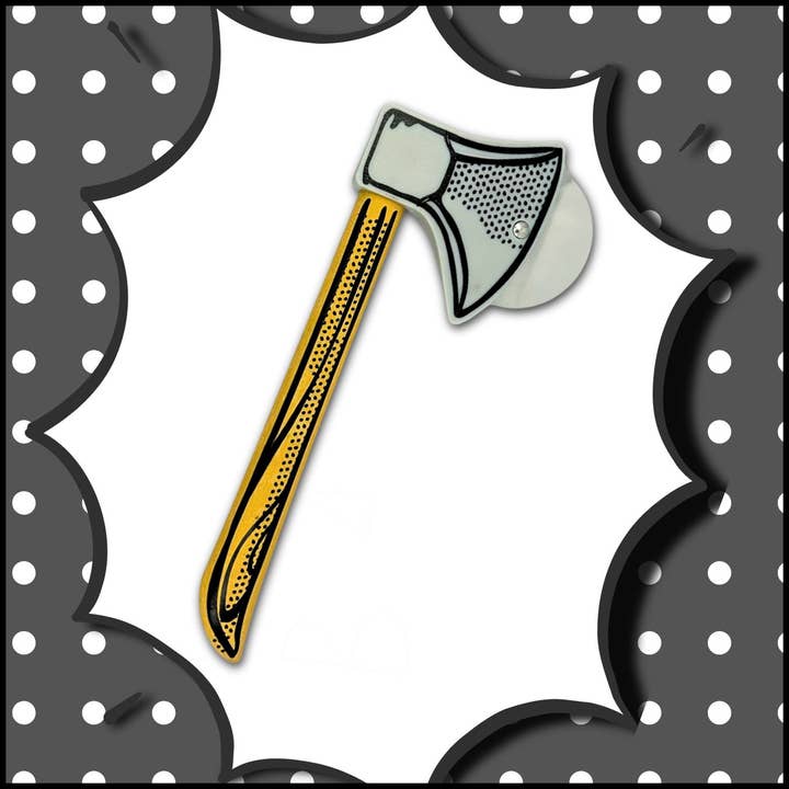 Everyday Objects - Wholesale Pizza Wheel - Slice 'N Dice Pizza Cutter Hatchet - Stainless Steel Blade2