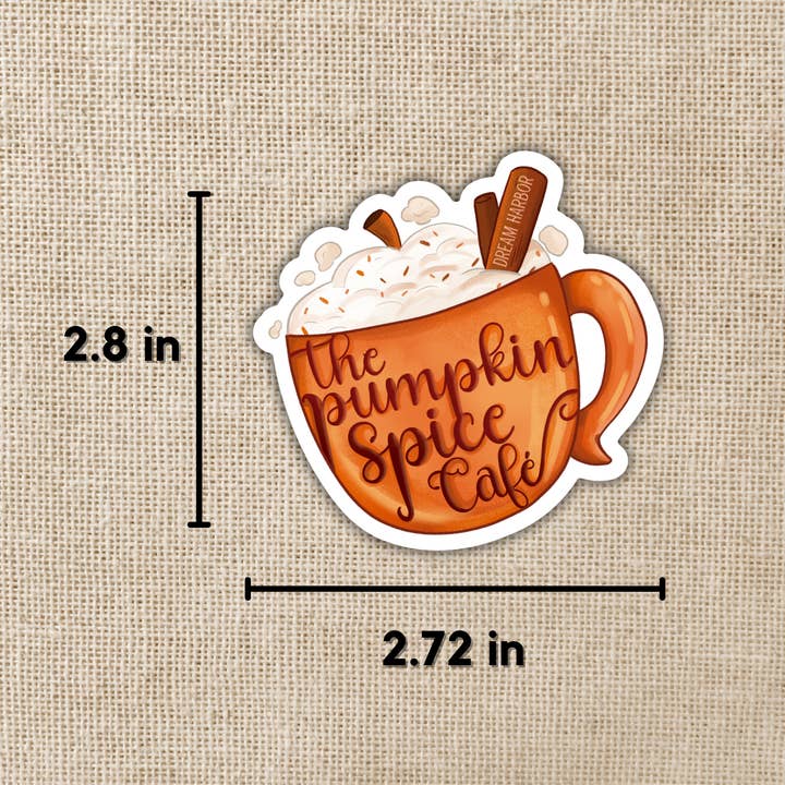 Kingdom of Threads - Wholesale Sticker - Pumpkin Spice Café Sticker | Dream Harbor1
