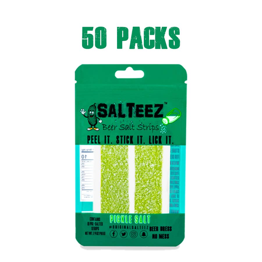 Salteez – wholesale Drinkprydnad – Salteez Beer Salt Strips - 50 pack fodral2