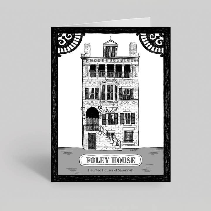 L. R. Fern - Wholesale Halloween Card - The Haunted Foley House Greeting Card3