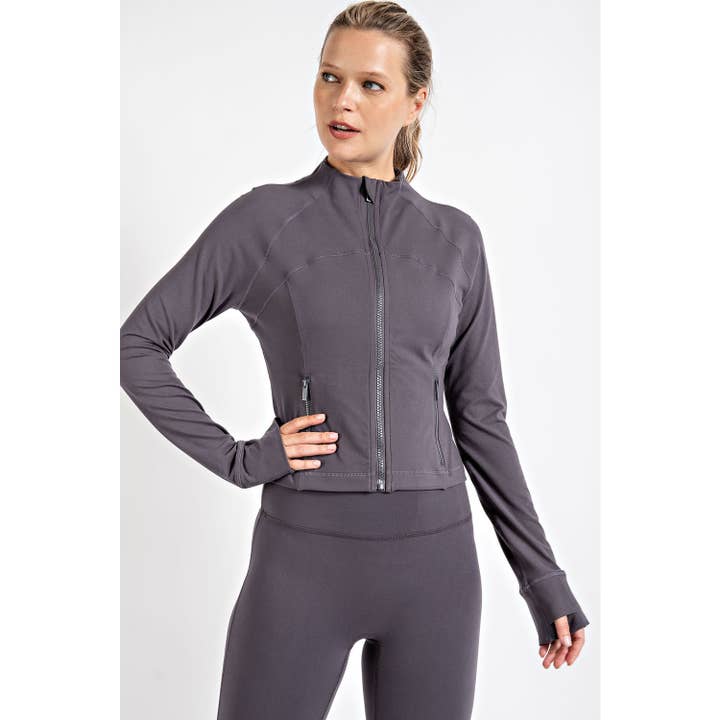 Rae Mode - Wholesale Athletic Jacket - Women's - BUTTER LONG SLEEVE CROP DEFINE JACKET34