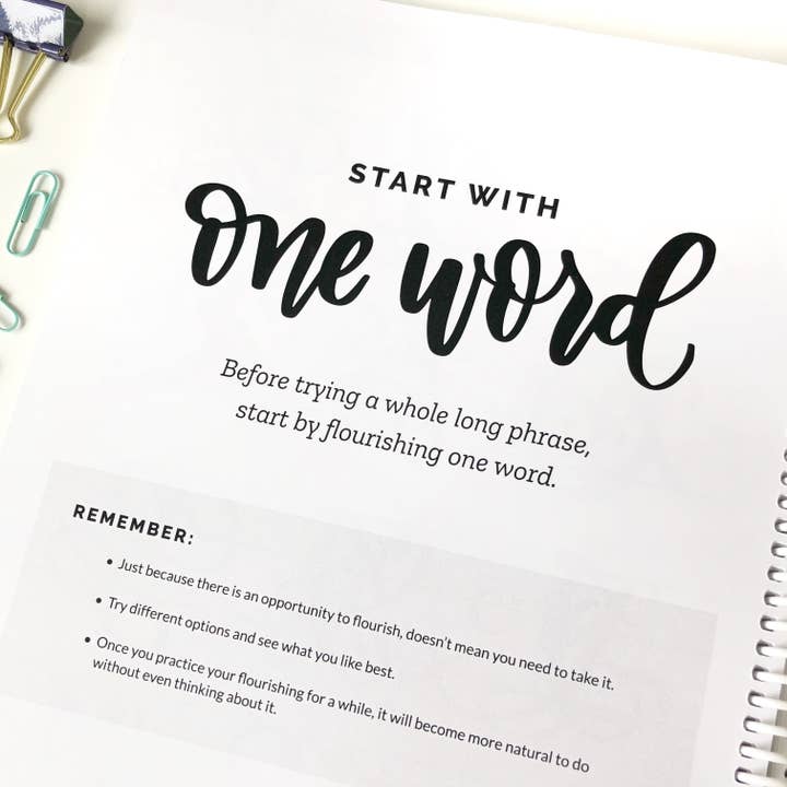 Hand Lettered Design - Wholesale DIY Craft Kit - Guide to Flourishing Kit6