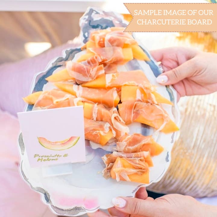 XO ACRYLICS | ACRYLIC STICKS - Wholesale Cheese Board - PINK COUTURE SANTA ACRYLIC CHARCUTERIE BOARD2