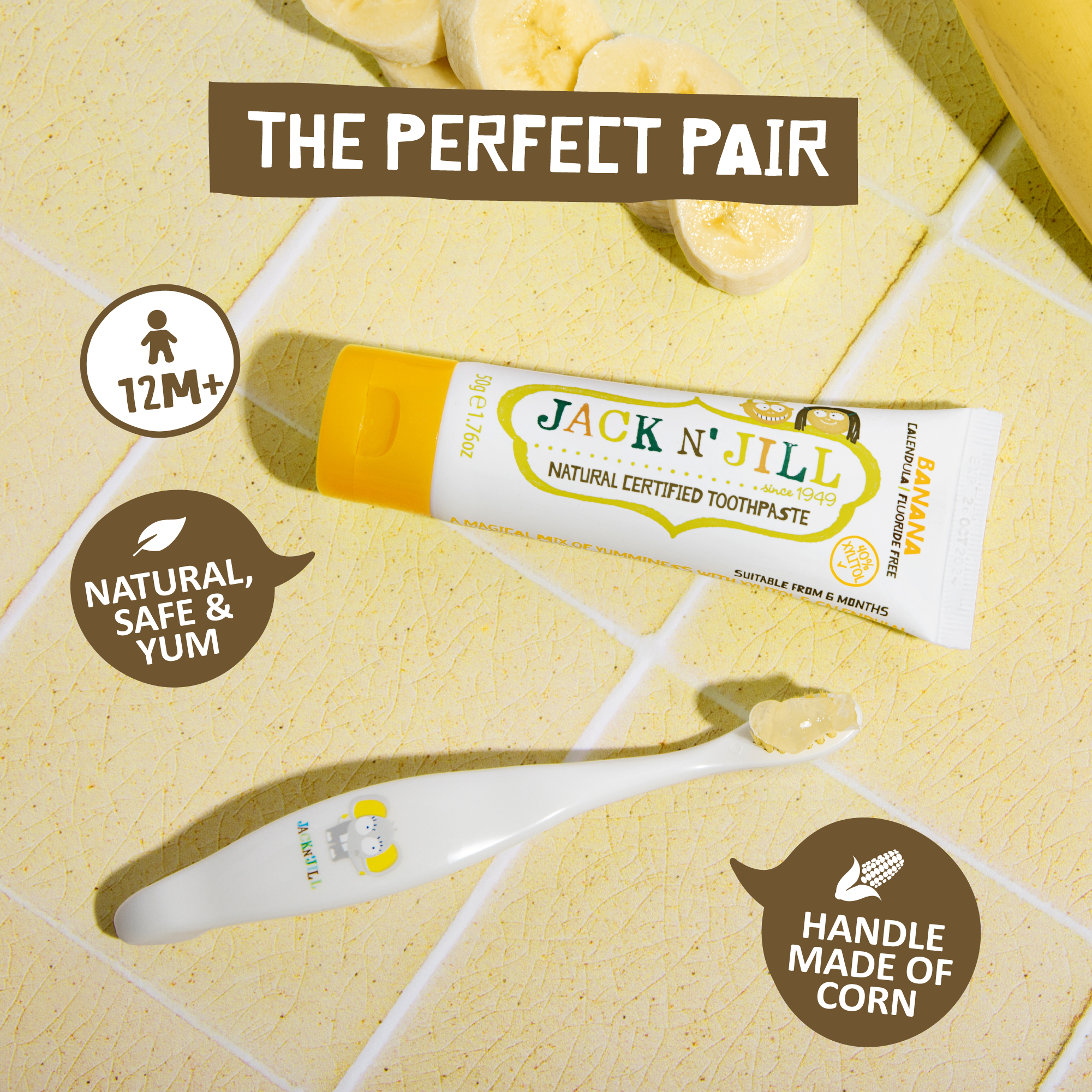 Jack N' Jill Kids - Wholesale Toothpaste - Jack N' Jill Natural Certified Toothpaste Banana 50g3