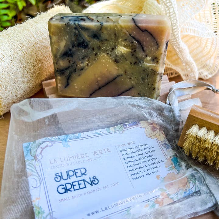 La Lumière Verte - Wholesale Bar Soap - Vegan Art Soap: Super Greens2