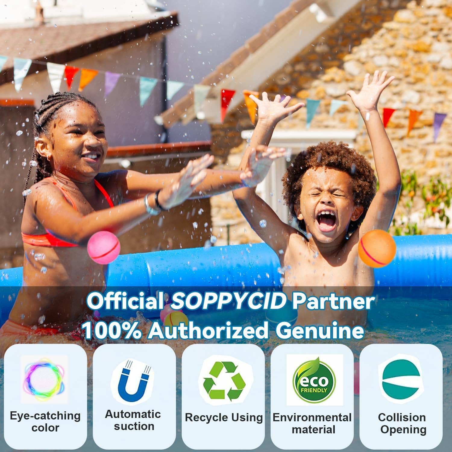 Lelaffet - Wholesale Beach/Pool Toy - Kids & Baby - 6 PCS Reusable Water Balloons for Kids, Pool Beach Toys2