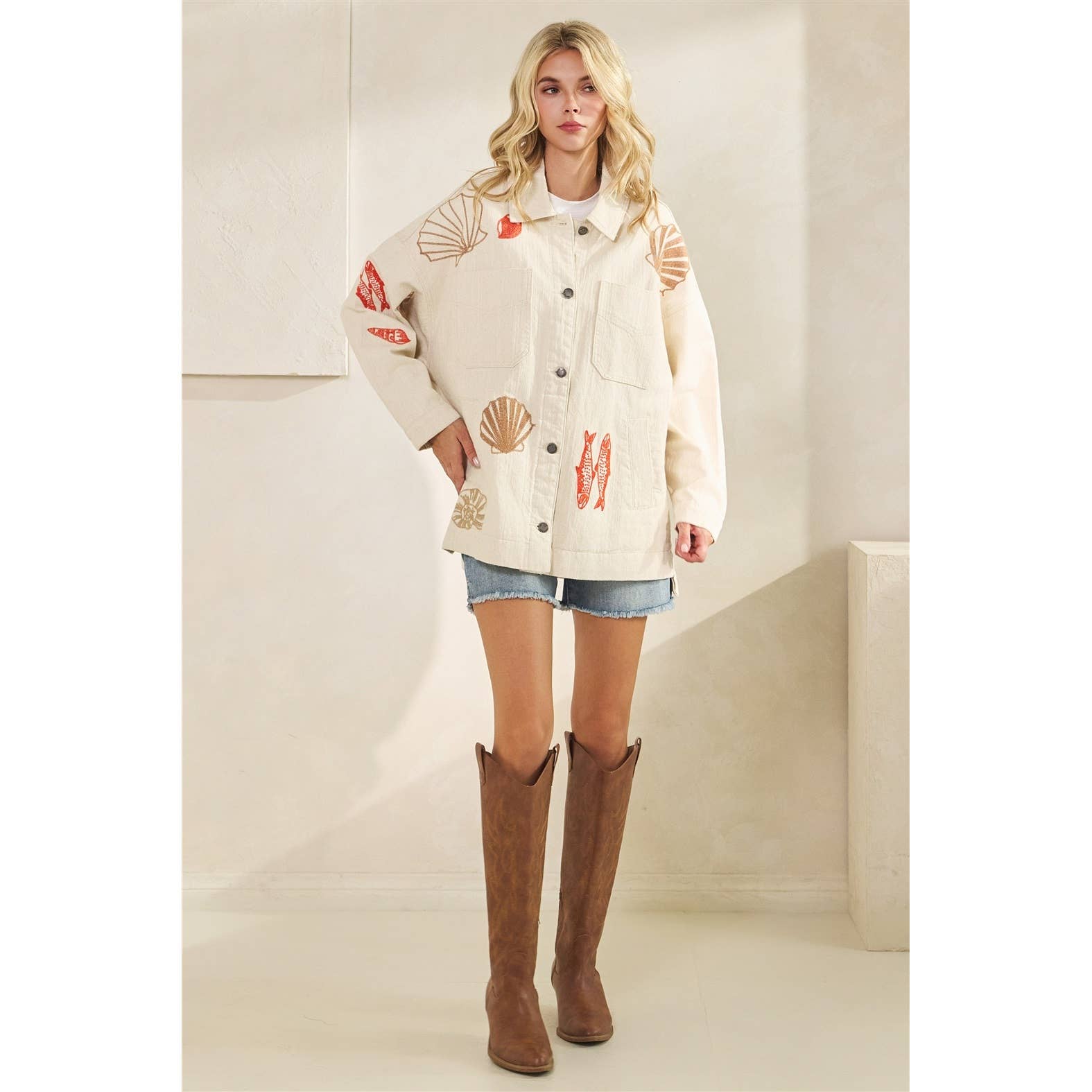 Veveret - Wholesale Denim Jacket - Women's - Embroidered Denim Jacket9