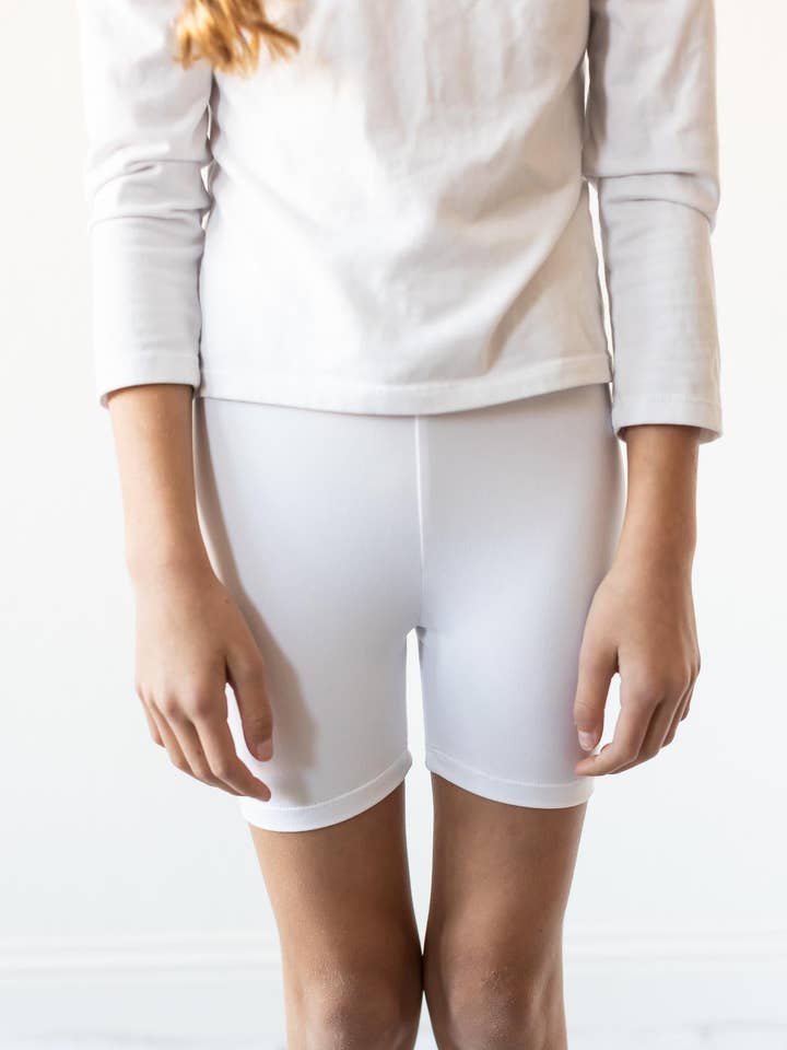 White Twirl Shorts for wholesale by Mila & Rose