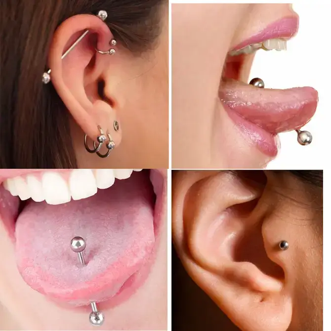 Bodytrend - Vente Piercings pour la langue - TITANE - HALTERES DROITS À FILETAGE INTERNE, BARRE DE LANGUE3