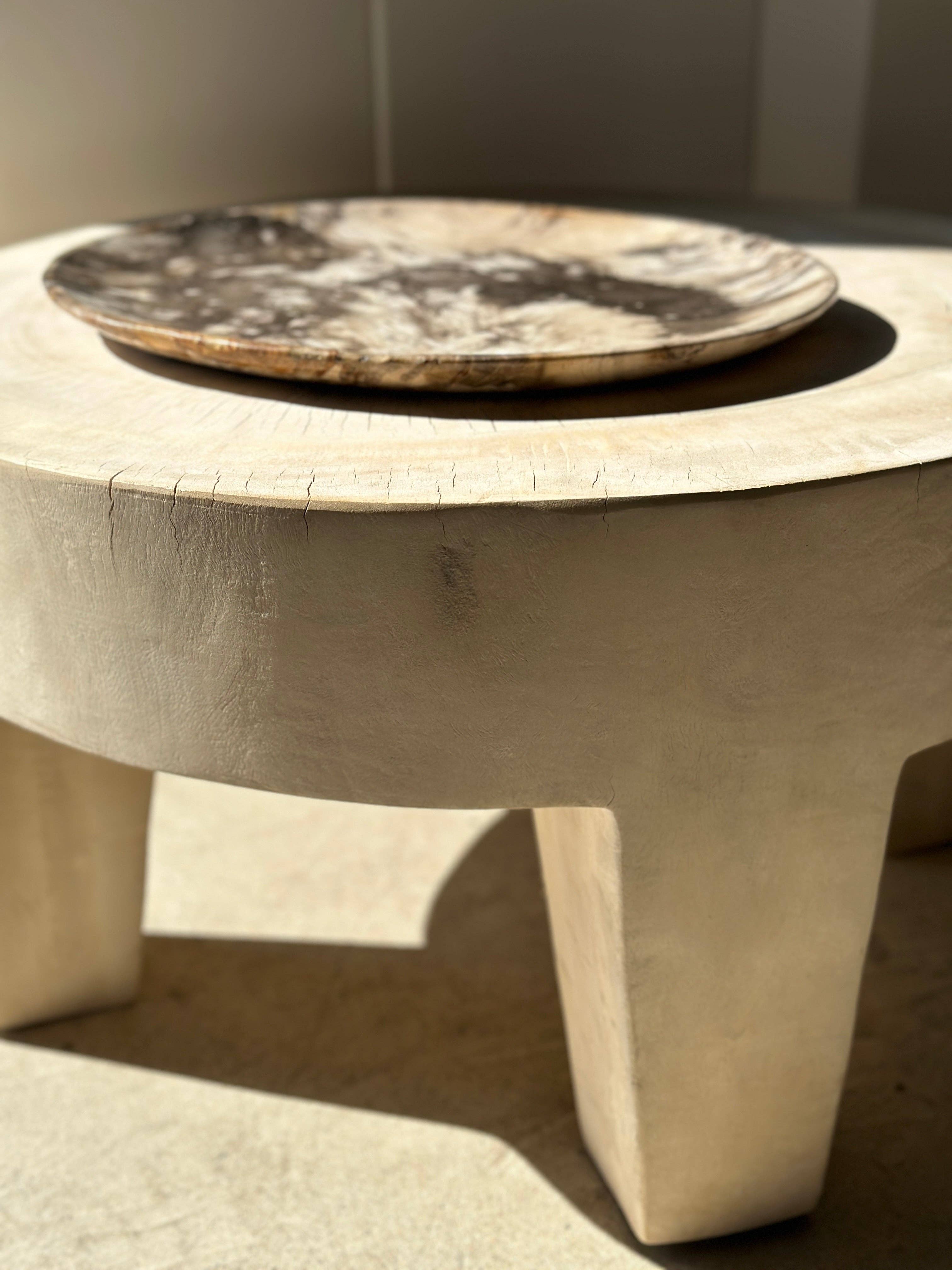 Office Objets - Vente Assiettes/plats/bols de décoration - Très grand vide poche ou plat en bois pétrifié41