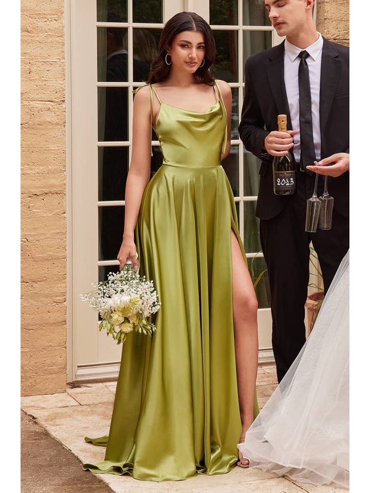 Ladivine by Cinderella Divine - Wholesale Gown - Women's - Satin A-Line Dress