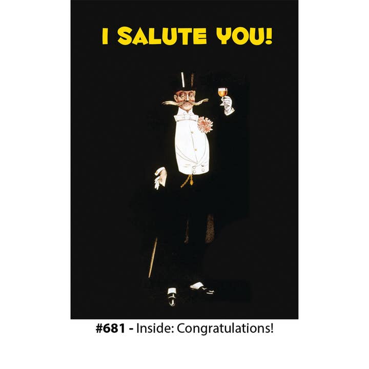 „Jeg hilser dig!“ - Tillykkekort for engroshandel hos Magik Missile