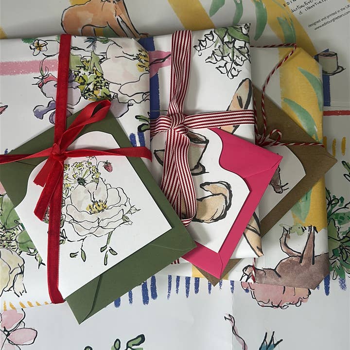 Edinburgh Letters – wholesale Flat wrap – Paris Kisses - Gift Wrap Sheet5