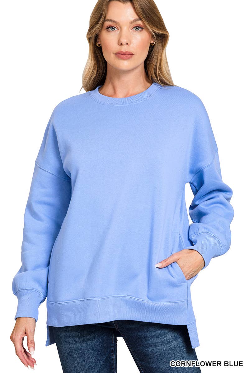Vanilla Monkey - Wholesale Sweatshirt - Women's - Fleece Hi-low Boyfriend Sweatshirts With Pocket26