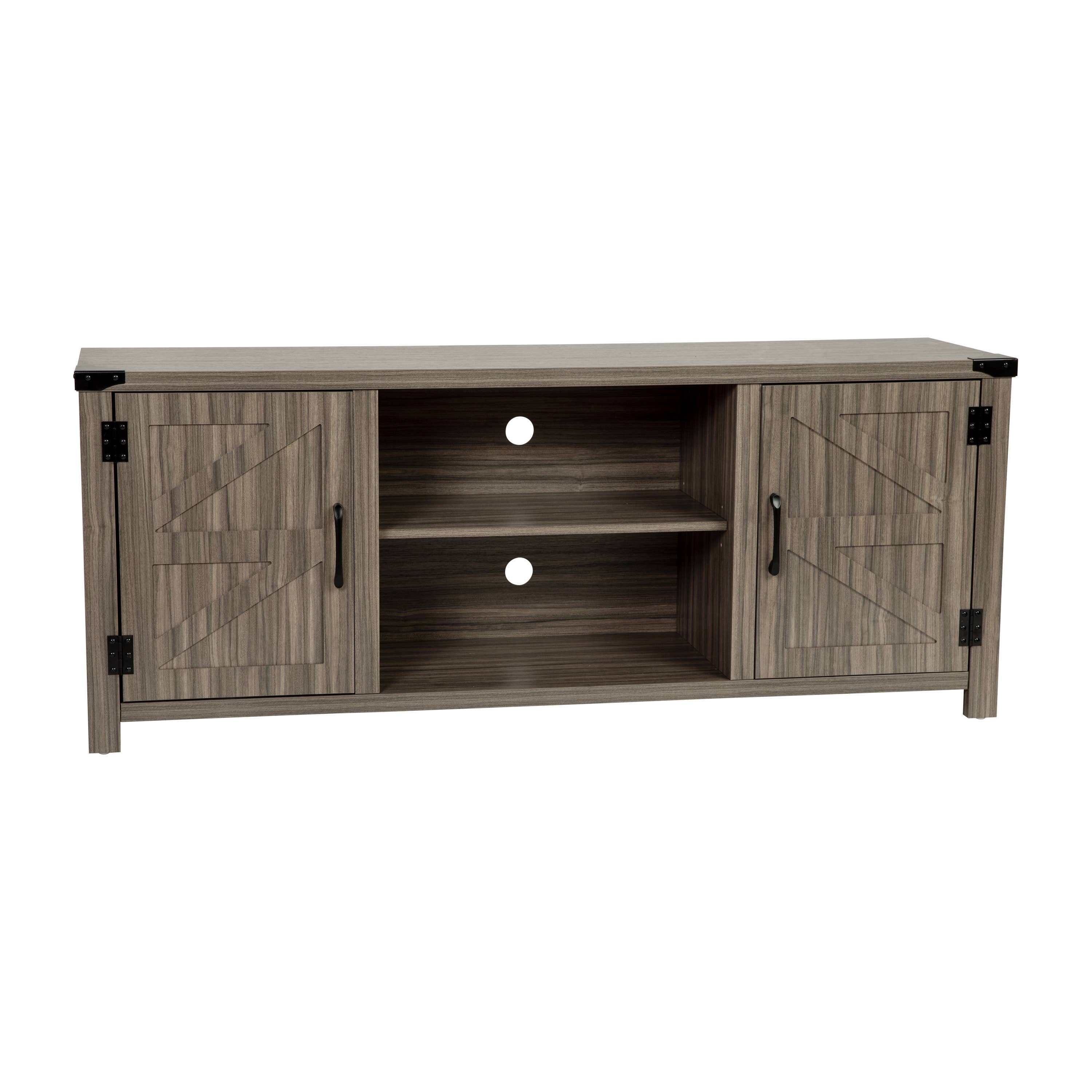 Gray Oak 59" Barn Door TV Stand Fits up to 65" TV for wholesale on Faire1