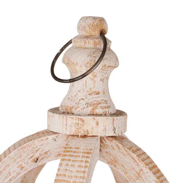 My Amigos Imports - Wholesale Lantern - Richmond Round Farmhouse Wood Lantern-12x28 inches-3 Colors
