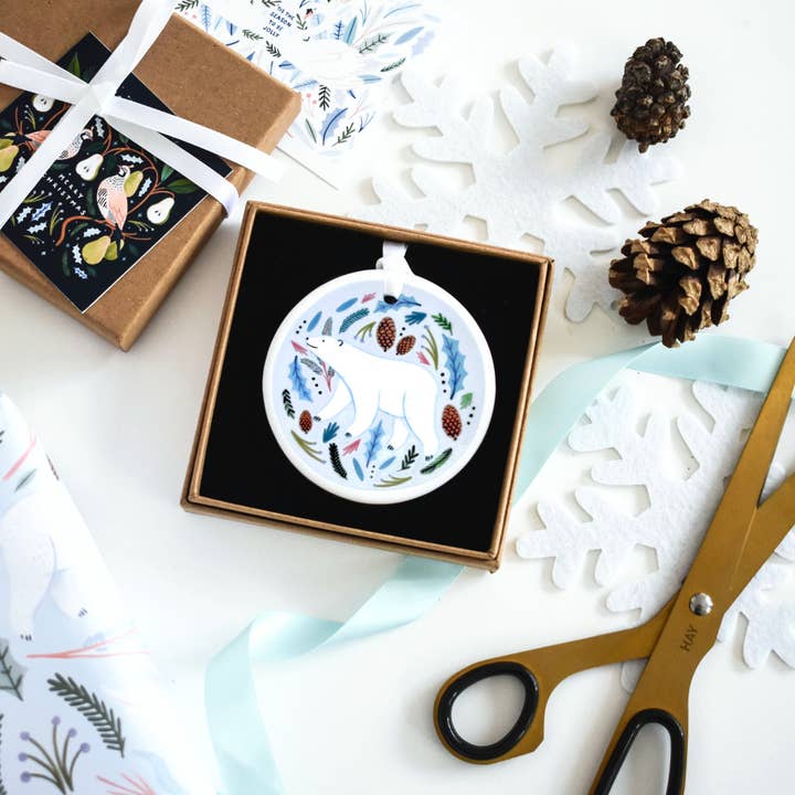 Amber Davenport Art - Wholesale Ornament - Polar Bear Christmas Ornament