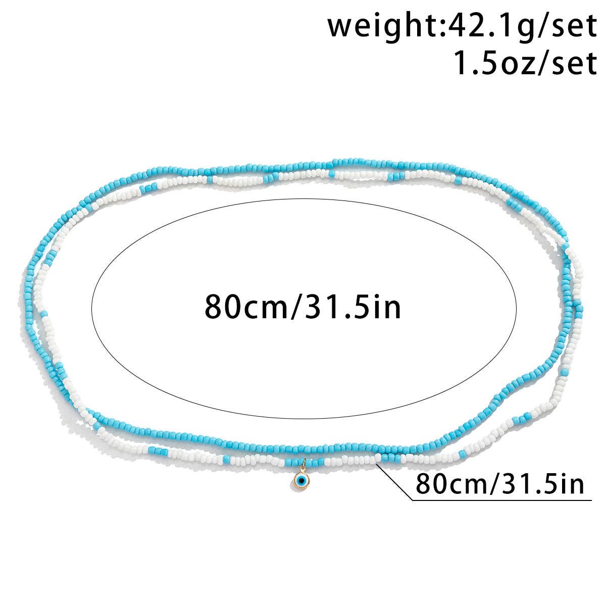 Dipped Shop - Wholesale Face/Body Chain - Simple Beaded Shell Waist Chain DPJYD188