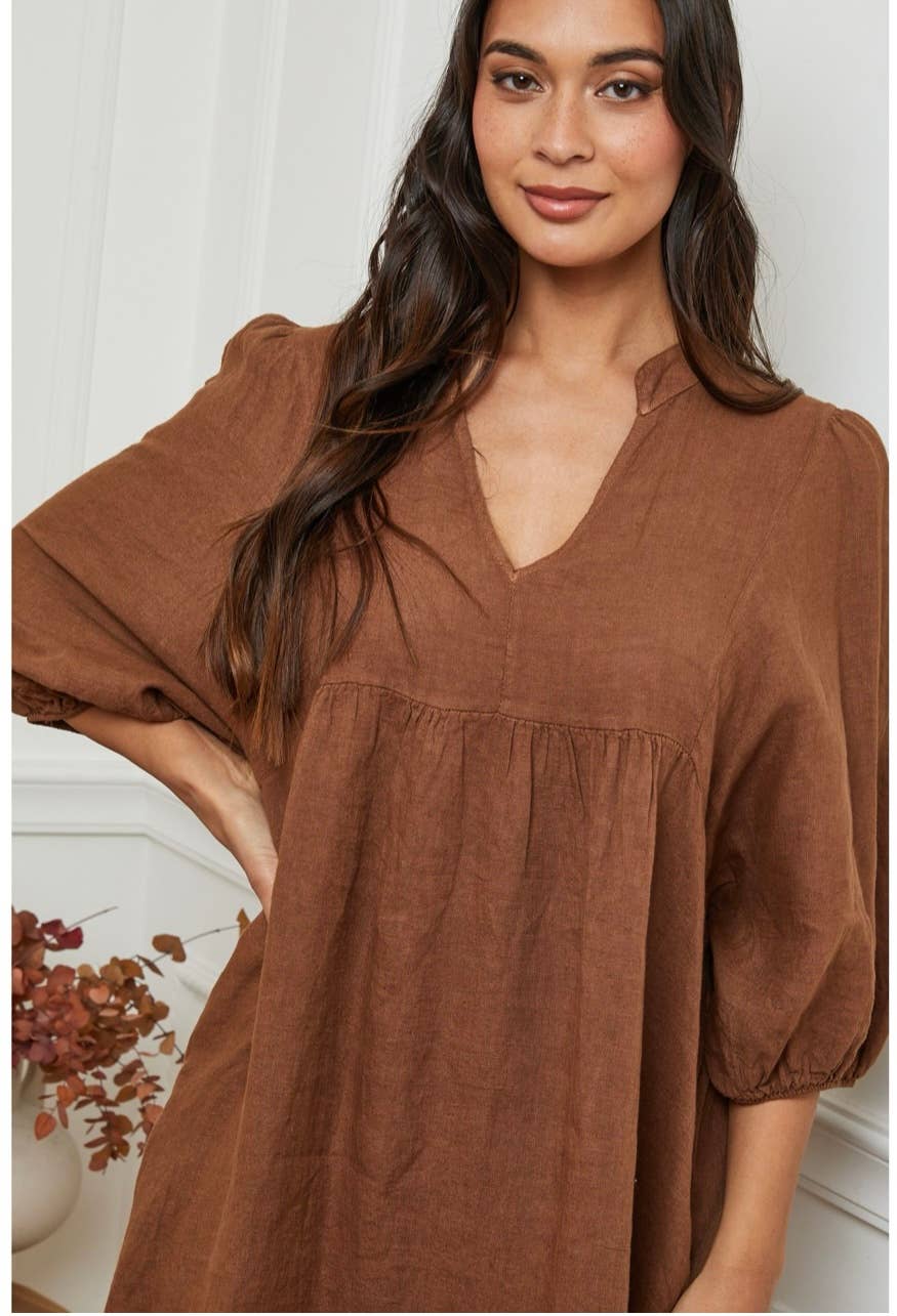 LÉA & LUC – Großhandel Kleid – Damen – 100 % Leinenkleid REF. 110946