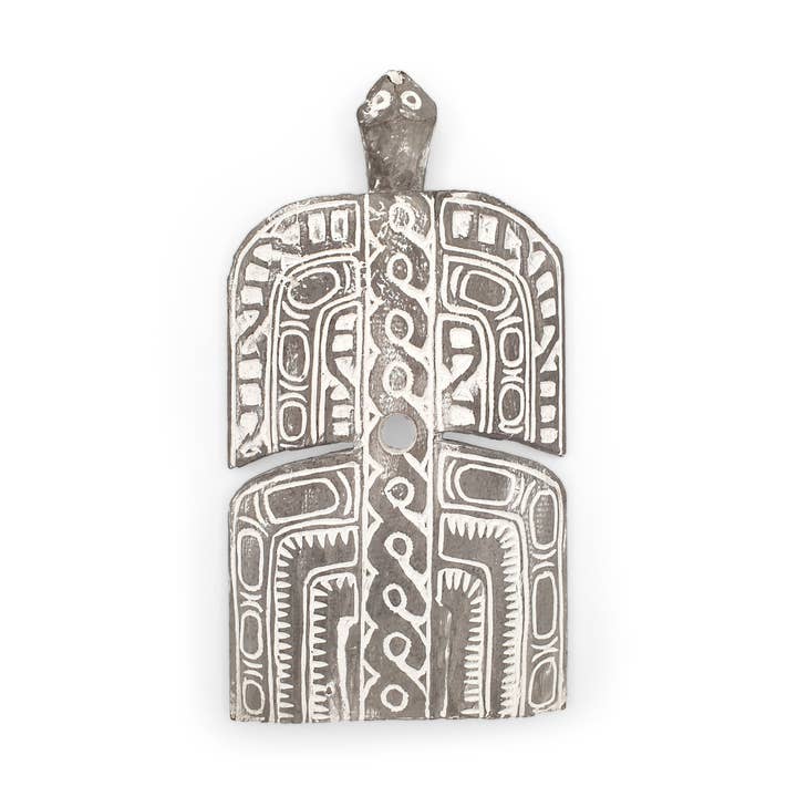 Talla decorativa de pared de flores de madera - Tortuga tribal para venta al por mayor de FERN