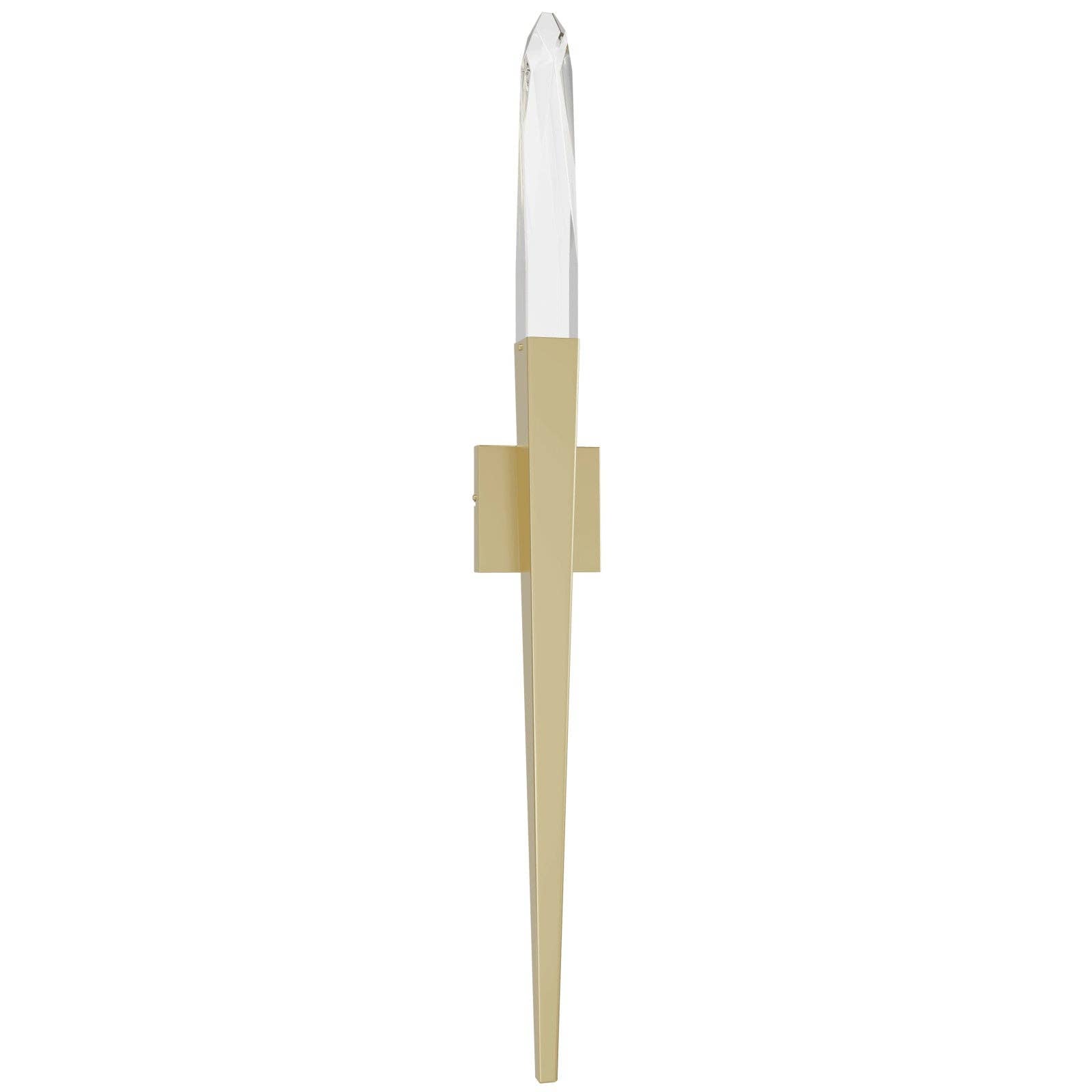 Brio Lighting - Wholesale Sconce - Aspen Collection Brushed Brass Clear Crystal LED Wall Sconce0