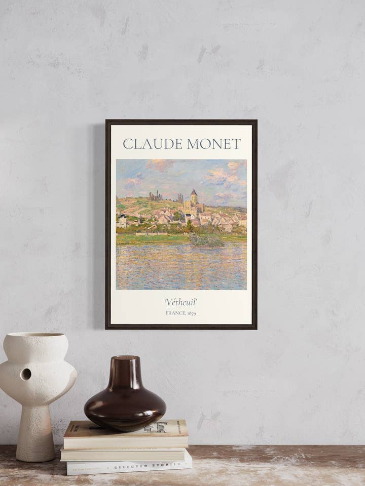 CLAUDE MONET - 'Vétheuil, 1879' wanddecoratie A4, A3, A2. Vintage wanddecoratie. Moederdagcadeau voor wholesale door Gabrielle Dalsan