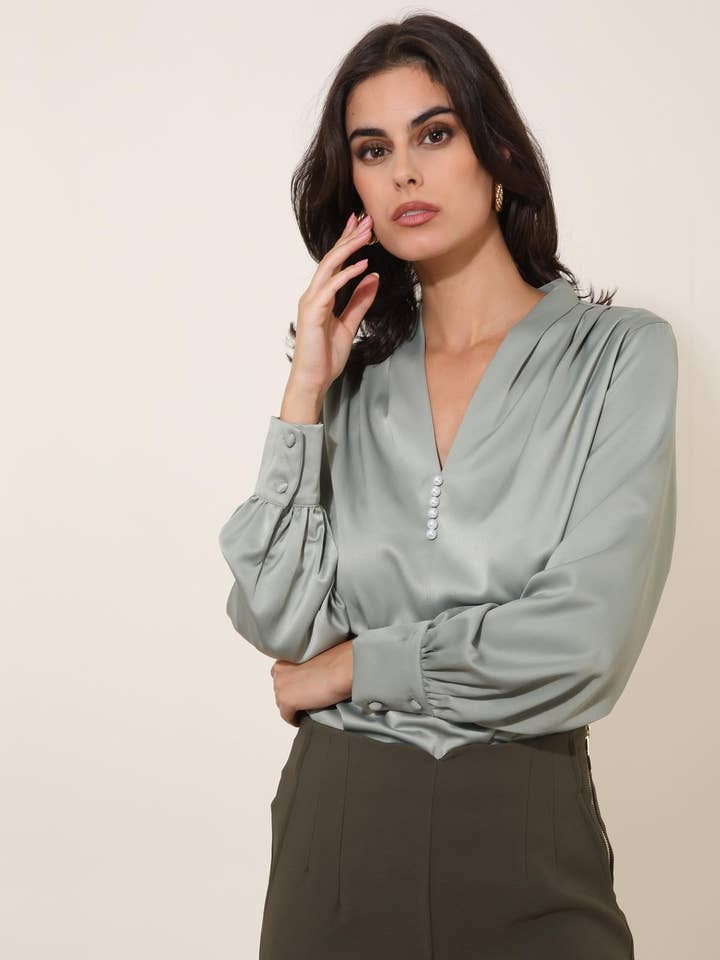 LULUMARY - Vendita all'ingrosso Camicetta - Donna - Blusa satinata H67227