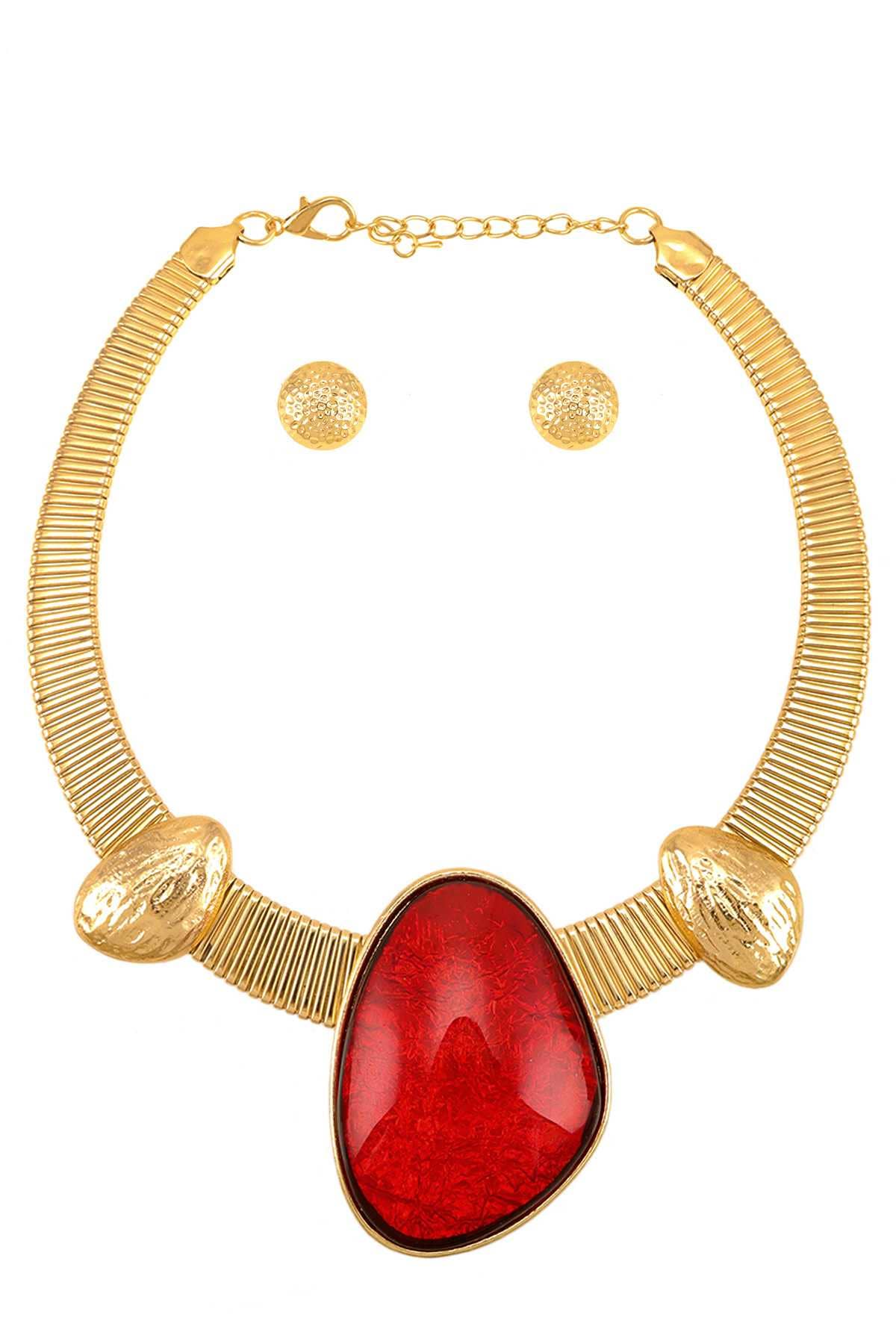 anbfashion – wholesale Smycken – Stora färgglada Crystal Accent krage halsband Set 393