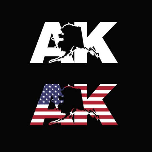 X Graphics Signs & Printing – wholesale Klistermärke – Alaska State Letters Dekal Bilfönster Laptop Karta Vinylklistermärke USA flagga Amer