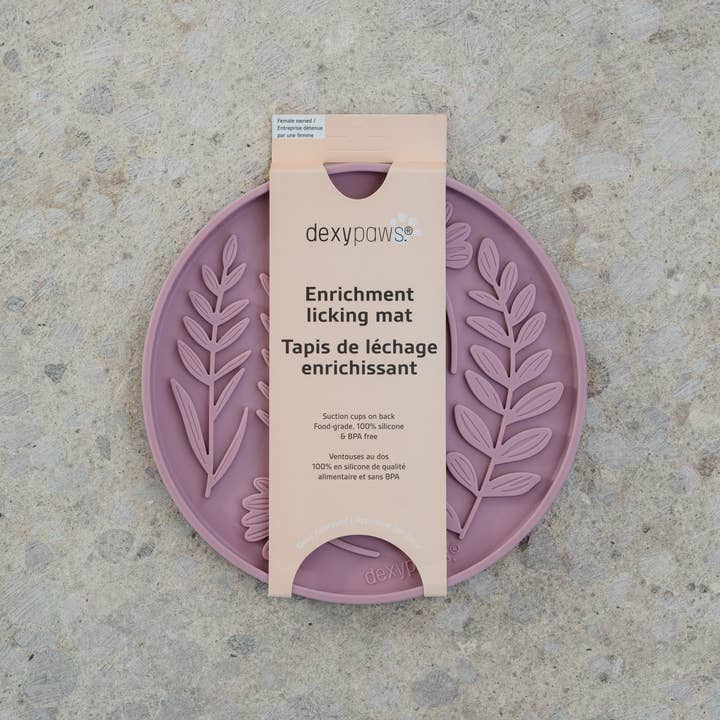 dexypaws - Wholesale Pet Food Mat - Dog - Blush Pink Garden Enrichment Lick Mat3